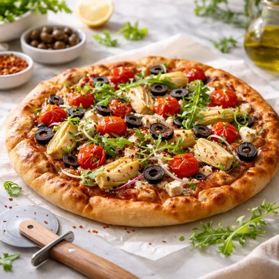 Image of Easy Mediterranean Pizza