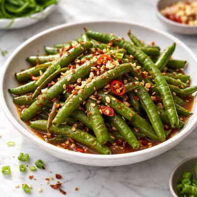 Image of Easy Microwave Szechuan Green Beans