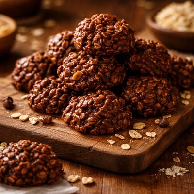 Image of Easy No Bake Chocolate Peanut Butter Fudgies