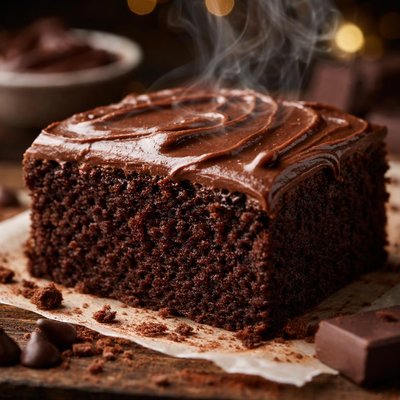 Image of Easy No Beat Chocolate Cake with Frosting