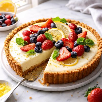 Image of Easy No Cook Bake Chilled Fridge Tart