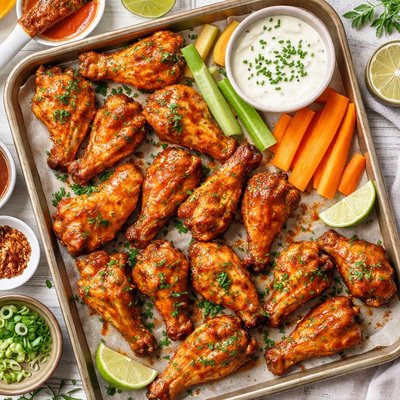 Image of Easy No Frying No Pan to Clean Hot Wings