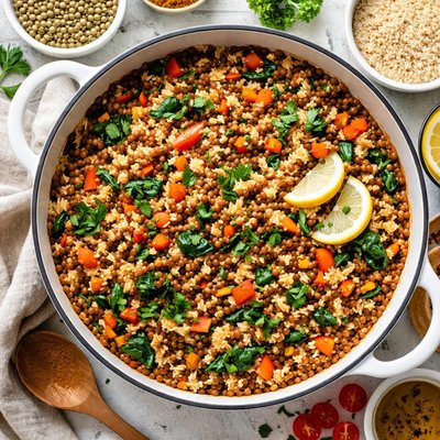 Image of Easy One Pot Lentils and Rice