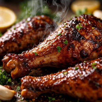 Image of Easy Oven Roasted Barbecue Turkey Legs