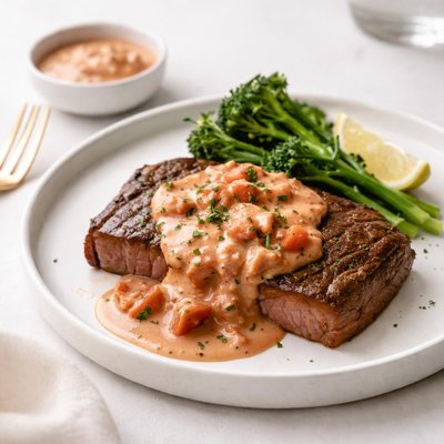 Image of Easy Oven Steak with Creamy Tomato Gravy