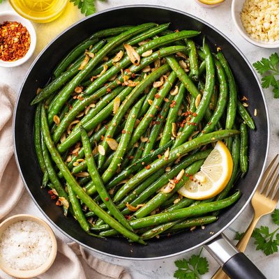 Image of Easy Pan Seared Green Beans