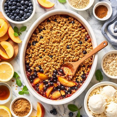 Image of Easy Peach Blueberry Crisp
