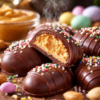 Image of Easy Peanut Butter Easter Eggs