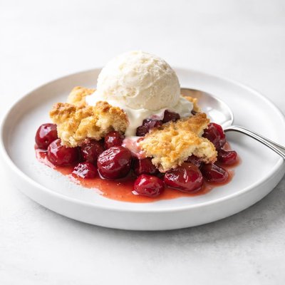 Image of Easy Peasy Bisquick Cherry Cobbler