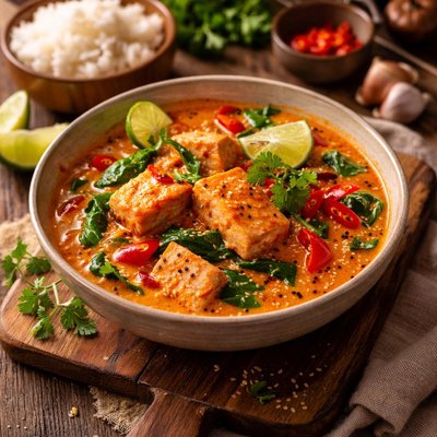 Image of Easy Peasy Red Thai Salmon Curry