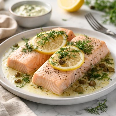 Image of Easy Poached Salmon with Dill