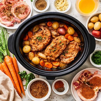 Image of Easy Pork Chops Dinner Crock Pot
