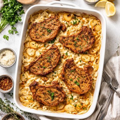 Image of Easy Pork Chops Scalloped Potatoes