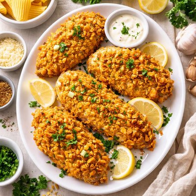 Image of Easy Potato Chip Chicken Breasts