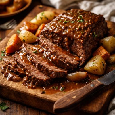 Image of Easy Pressure Cooker Roast with Gravy