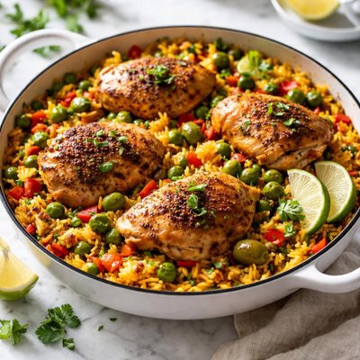 Image of Easy Puerto Rican Arroz Con Pollo Rice and Chicken