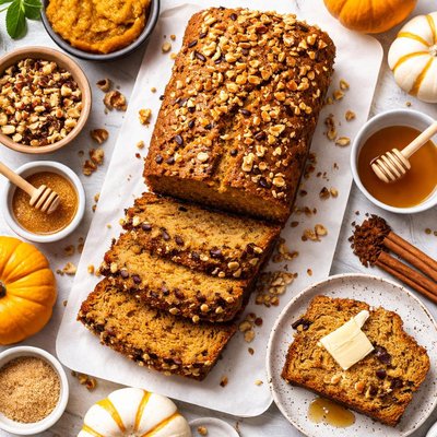 Image of Easy Pumpkin Black Walnut Bread Cake