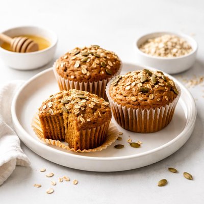 Image of Easy Pumpkin Oat Muffins