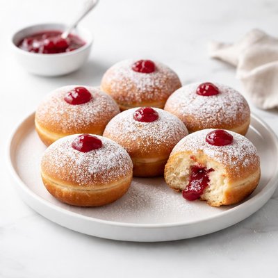 Image of Easy Quick Sufganiyot Jelly Donuts