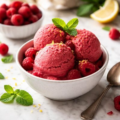 Image of Easy Raspberry Sorbet