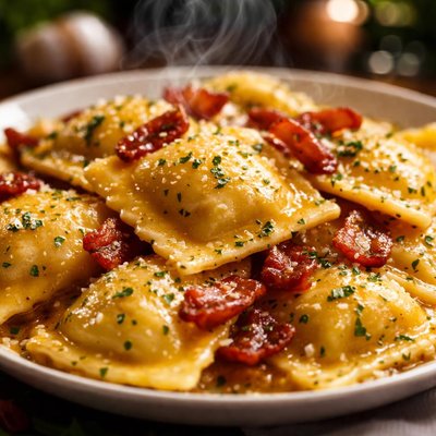 Image of Easy Ravioli with Bacon