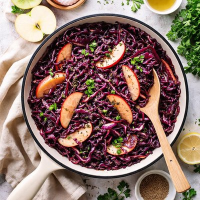 Image of Easy Red Cabbage and Apple Saut