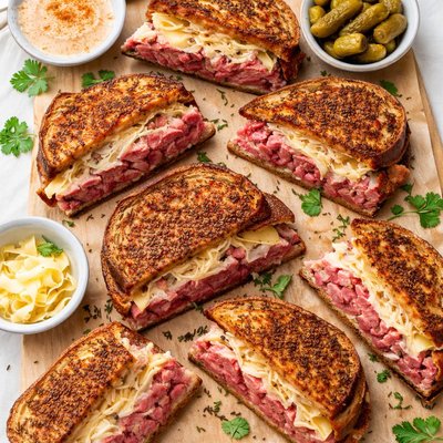 Image of Easy Reuben Sandwich Slices
