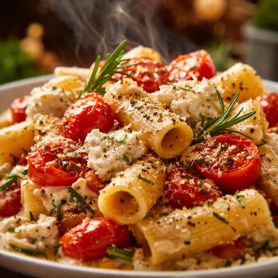 Image of Easy Rosemary Tomato and Ricotta Pasta