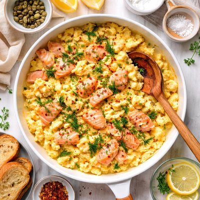 Image of Easy Salmon Creamy Eggs