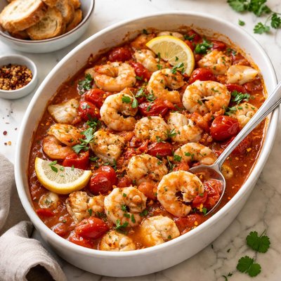 Image of Easy Seafood and Tomato Casserole