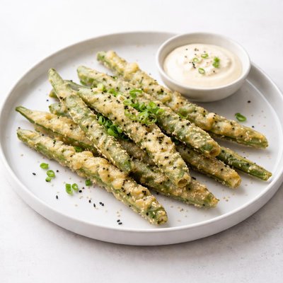 Image of Easy Sesame Tempura Green Beans