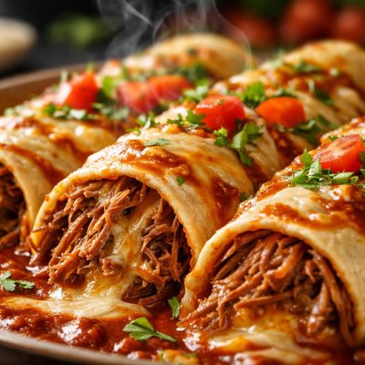 Image of Easy Shredded Beef or Pork Enchiladas