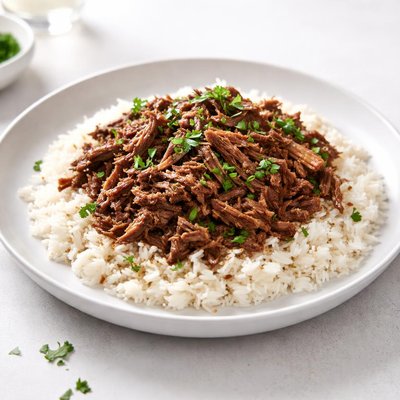 Image of Easy Shredded Beef Over Rice