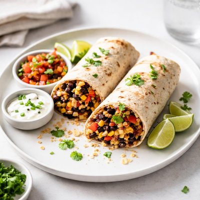 Image of Easy Simple Black Bean Burritos