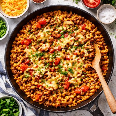 Image of Easy Skillet Hamburger and Macaroni Dinner