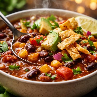 Image of Easy Slow Cooked Vegetarian Taco Soup