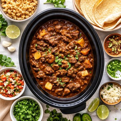 Image of Easy Slow Cooker Carne Guisada