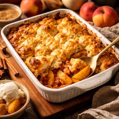 Image of Easy Southern Peach Cobbler