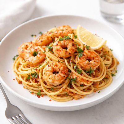 Image of Easy Spicy Shrimp Pasta Low Fat
