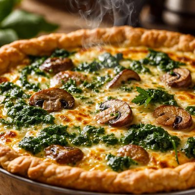 Image of Easy Spinach and Mushroom Quiche