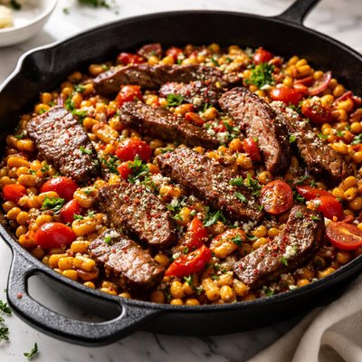 Image of Easy Steak Corn Skillet Supper