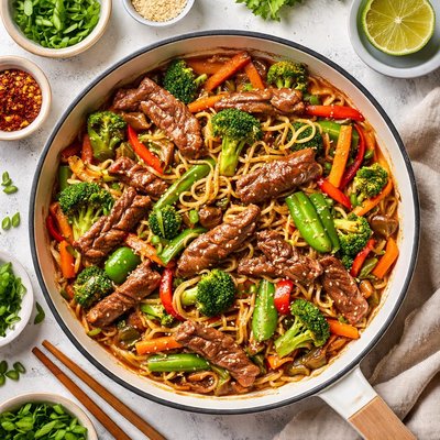 Image of Easy Stir Fry Beef with Noodles