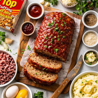 Image of Easy Stove Top Stuffing Meatloaf