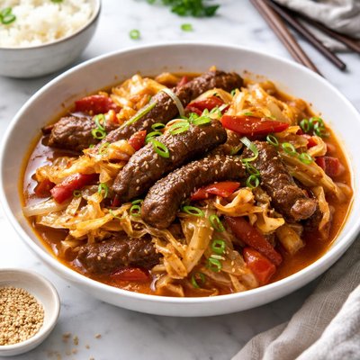 Image of Easy Sweet and Sour Beef and Cabbage