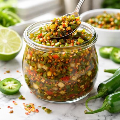 Image of Easy Sweet Spicy Jalapeno Relish