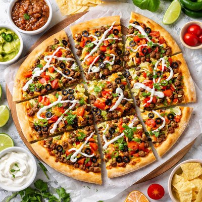 Image of Easy Taco Pizza Appetizer