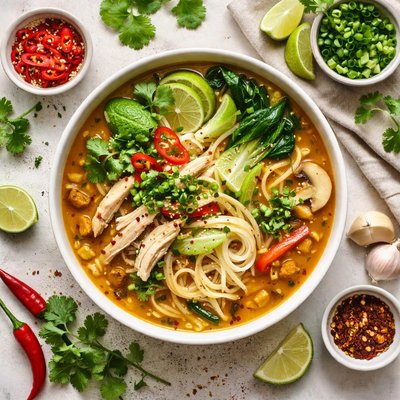 Image of Easy Thai Chicken Noodle Soup