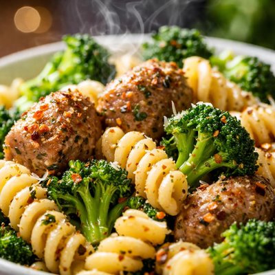 Image of Easy Turkey Sausage Broccoli and Pasta