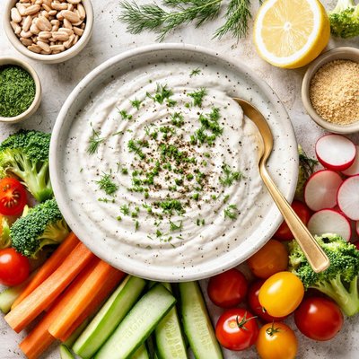 Image of Easy Vegan Ranch Dip Dressing