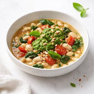 Image of Easy Vegan White Bean Au Pistou